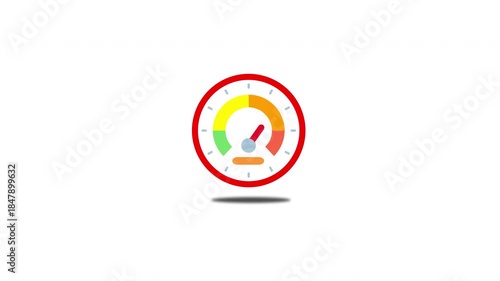 animation element of tachometer, speedometer, motion grahpic transparent video 4k                          