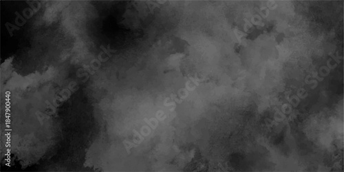Black and gray smoke aquarelle smudge illustration smooth grungy smokey light pastel colors ink glow. White Black fog effect transparent smoke isolated dark dramatic sky with black stormy clouds. 
