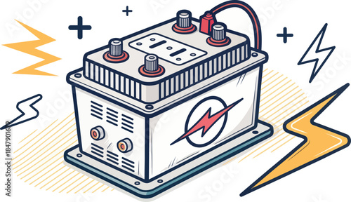 Flat Design Voltage Regulator Icon