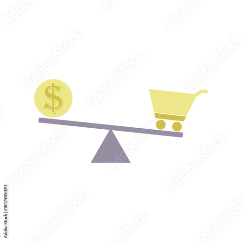 Finance Scale balancing Vector Flat design