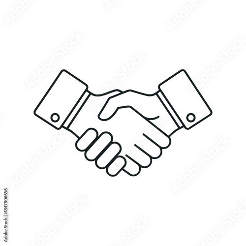 Handshake icon symbolizing agreement, partnership, and business collaboration