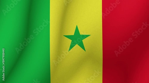 Wallpaper Mural The flag the Republic of Senegal . The evolving national flag the Senegal in 3d format. 1080p HD animation for presentation Torontodigital.ca