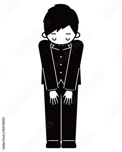 お辞儀をする男の子