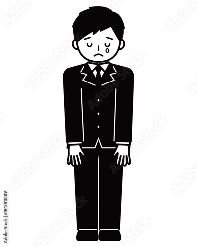 泣いている男の子