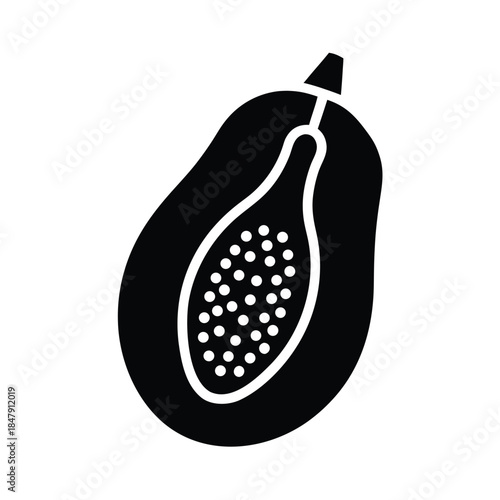 Papaya Fruit Tropical Food Icon