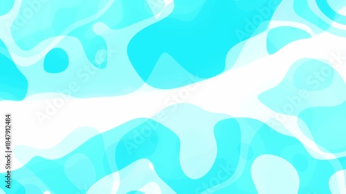 水の波紋のアニメーション。白背景。