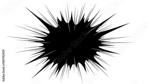 Abstract dynamic comic explosion burst graphic element vector