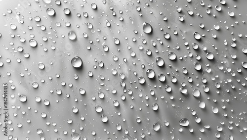 Wallpaper Mural Close-Up of Water Droplets on Glass - Raindrops in a Cloudy Atmosphere" Torontodigital.ca