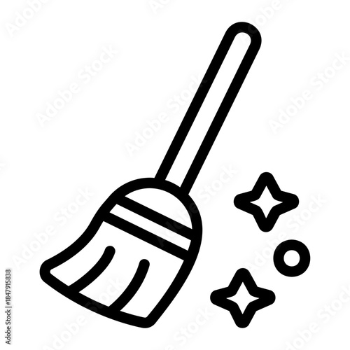 broom Line Icon