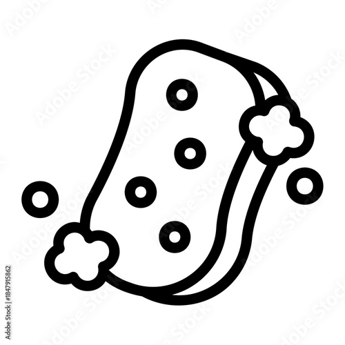 cleaning sponge Line Icon