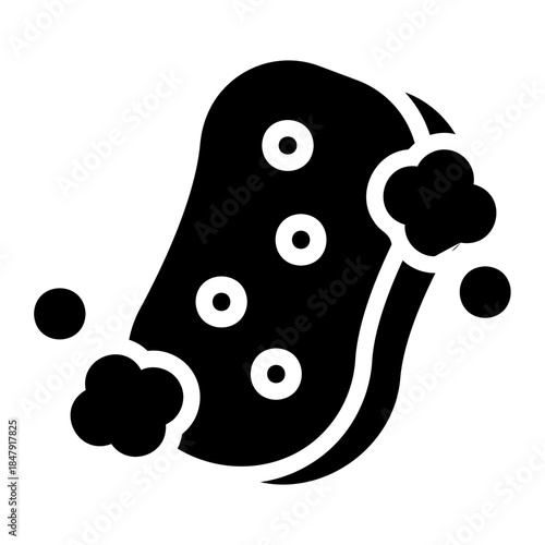 cleaning sponge Solid icon