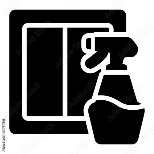 glass cleaner spray Solid icon