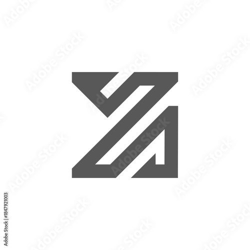 letter z simple stripes lines geometric logo vector