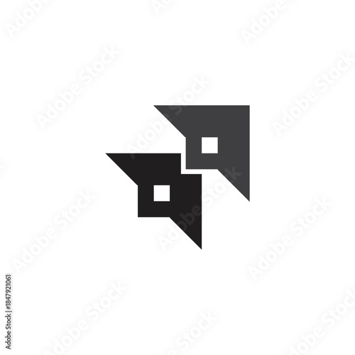 arrows sharp weapon simple geometric logo vector