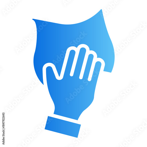 hand wiping cloth Line Gradient Icon