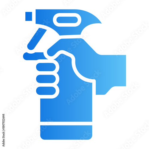 hand spraying Line Gradient Icon