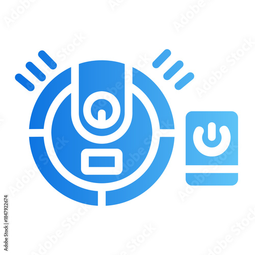 robot vacum Line Gradient Icon