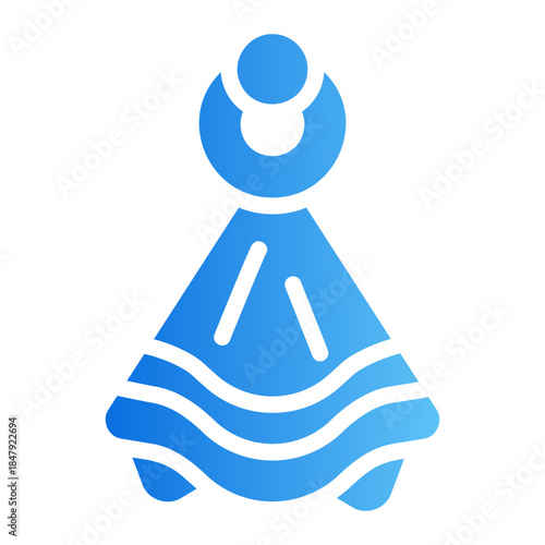 towel Line Gradient Icon