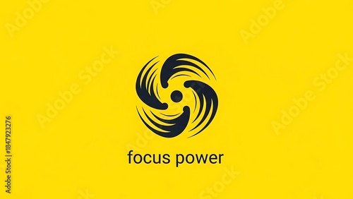 Black on yellow background with focus power text