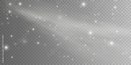 Snowstorm Snow Trail with Frost Glow Transparent PNG.