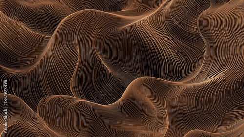 abstract brown background with waves