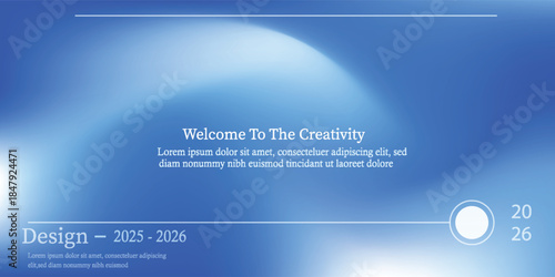 Abstract background combination of soft and bright sky blue. Minimalist pastel color design.