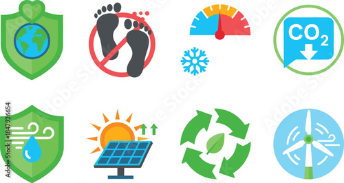 Environmental and Sustainability Icon Set