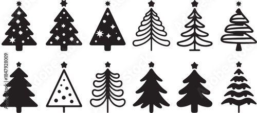 Variations of Seated Figures in Line and Solid Styles