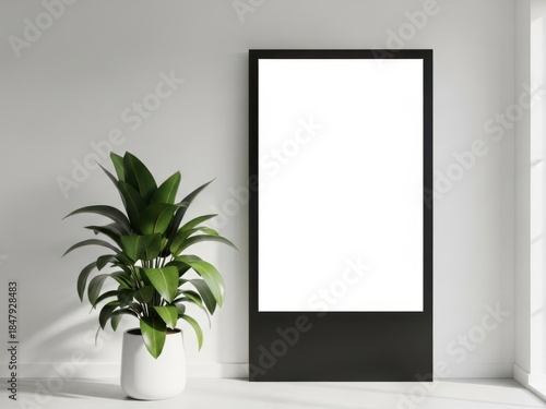 Minimalist indoor plant display