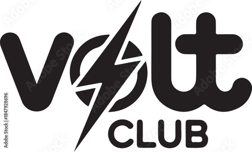 Volt Club Logo with Lightning Bolt