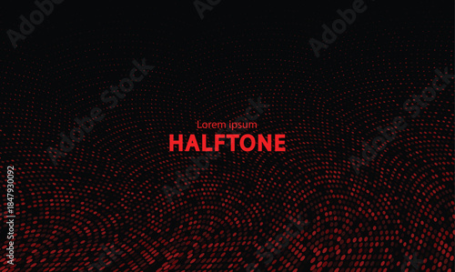 Dark red halftone dots abstract background