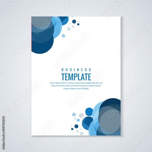 Template abstract classic blue flyer