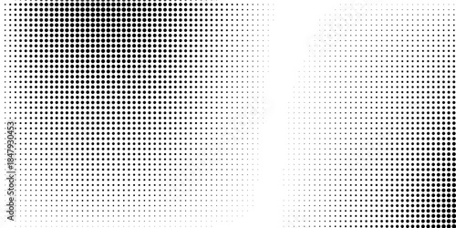 Latar belakang tekstur gradien kisi pola warna merah dan biru titik halfton.