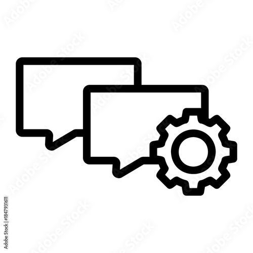 message settings Line Icon