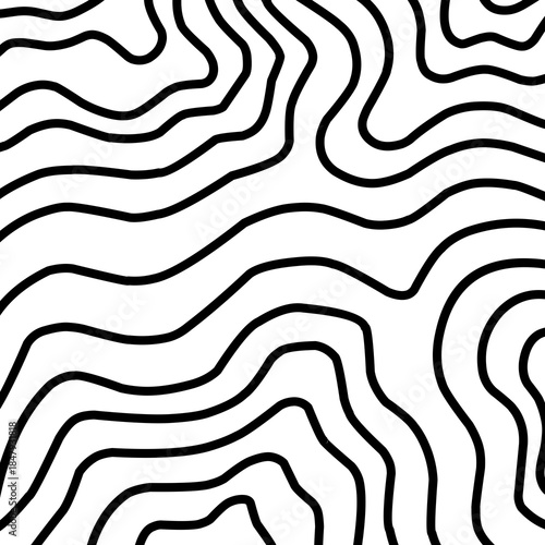 Abstract Wavy Contour Line Pattern Background. 