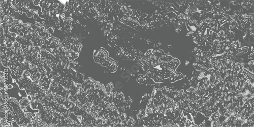 Abstract grayscale organic shapes with a textured, almost molten appearance, forming a complex and fluid pattern for modern design backgrounds and artistic concepts