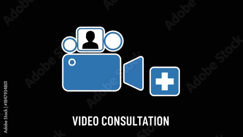 Online video consultation service with medical icon