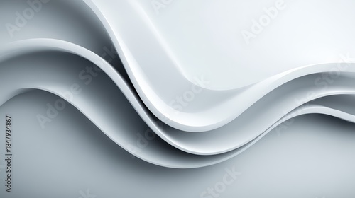White wave with a black border. The wave is very long and has a very smooth texture