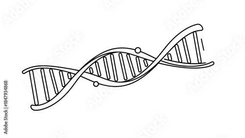 Stunning DNA double helix structure in modern scientific illustration