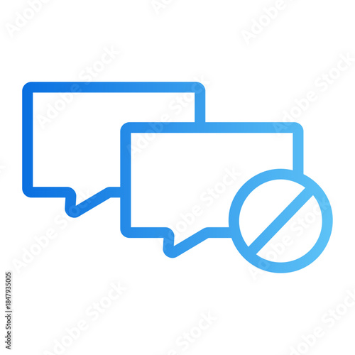 blocked message Line Gradient Icon