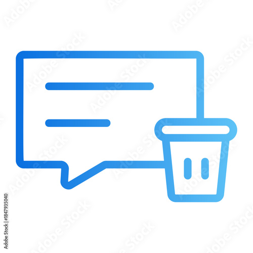 deleted message Line Gradient Icon