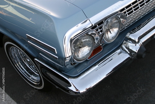 Canvas Print vintage car headlight