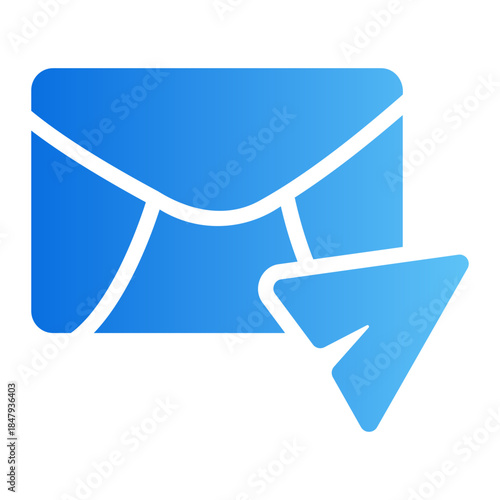 message sent Line Gradient Icon