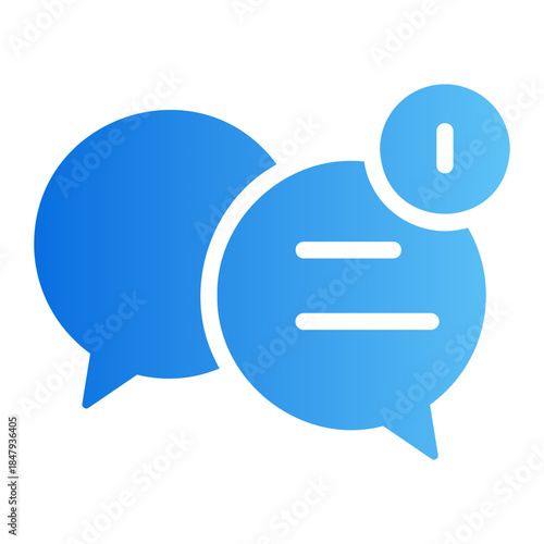 message notification Line Gradient Icon