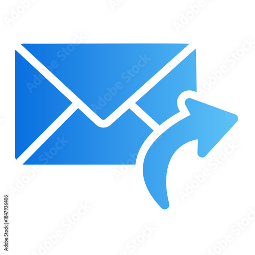 message forwarded Line Gradient Icon