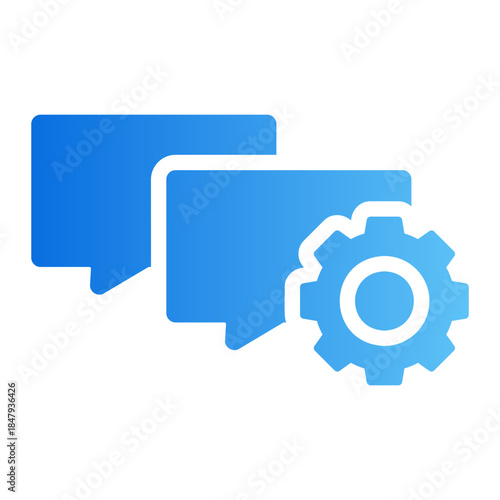 message settings Line Gradient Icon