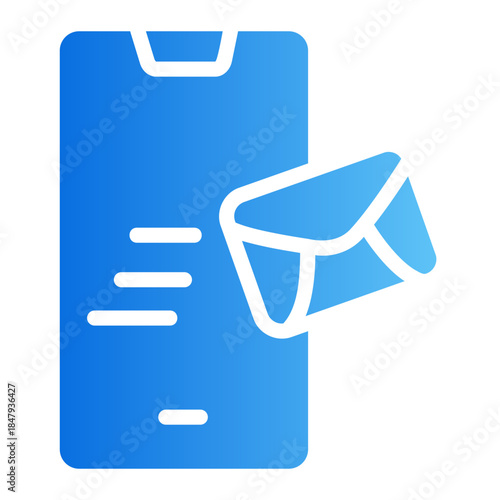 nessage received Line Gradient Icon