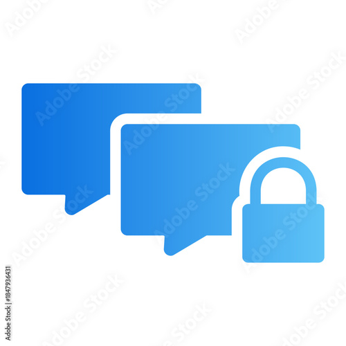 secure message Line Gradient Icon