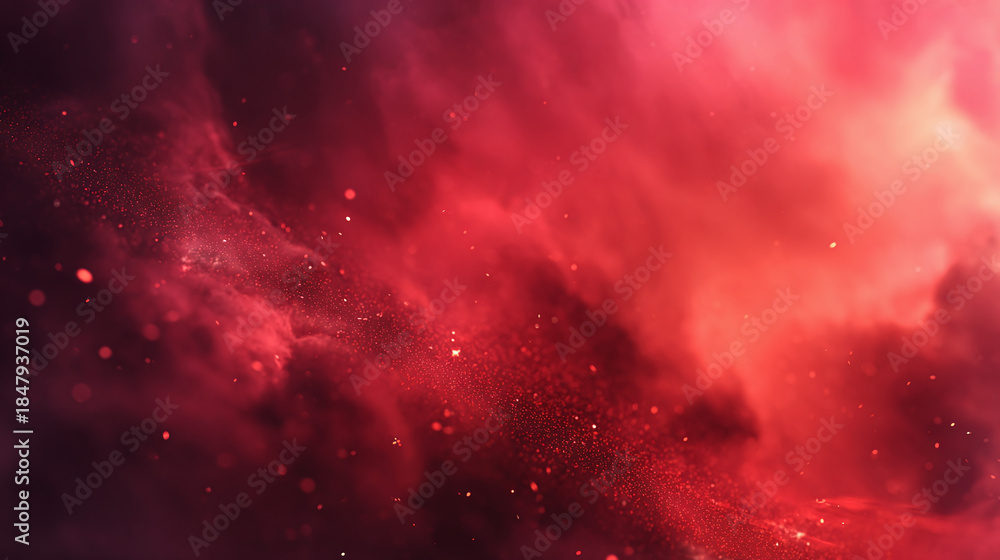 Obraz premium A mesmerizing cosmic nebula, with vibrant hues of red, representing space exploration 