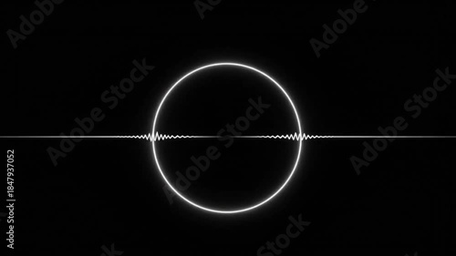 Pulsing white light symbolizes digital heartbeat on black